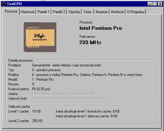 Petaktovan Pentium PRO 200Mhz na 233Mhz